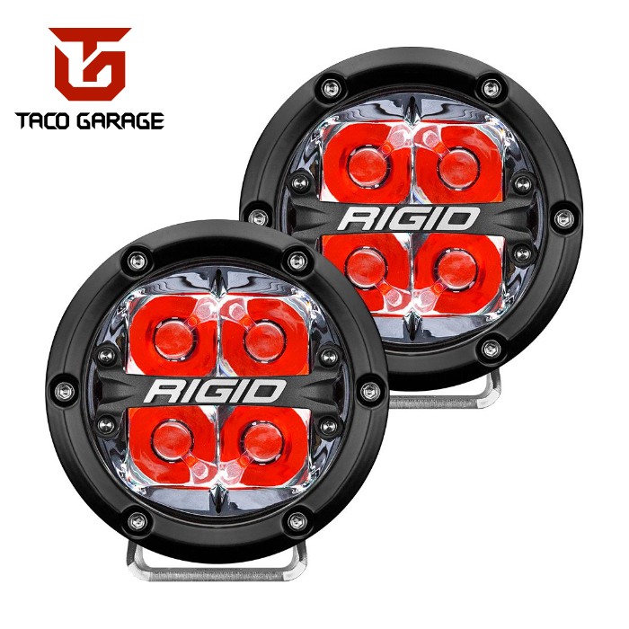 Rigid Industries 4" 360 Series Lights with colored backlight (Spot)